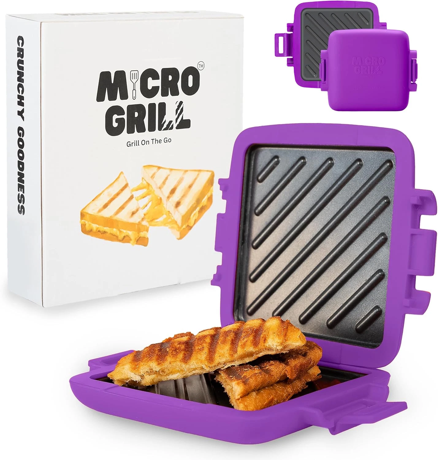 Microwave Sandwich Maker Grilled Cheese Munchy Toastie Panini Press Travel
Opens in a new window or