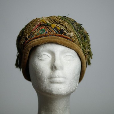 Hats by Buck Green Beige Handmade Hat Hippie Bohemian Soft  display picture 1