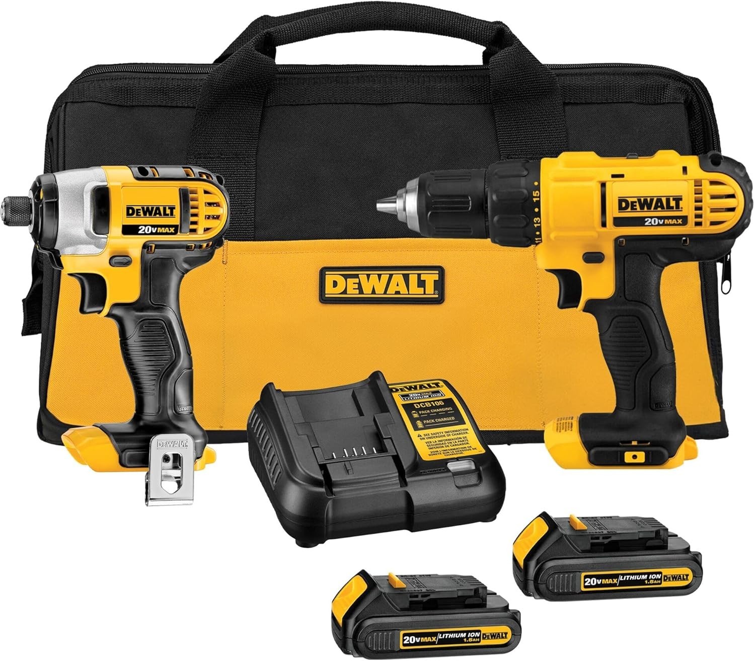 DEWALT 20V MAX Cordless Drill and Impact Driver, Power Tool 