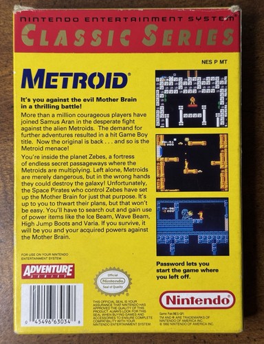 Metroid (Nintendo NES, 1987) Yellow Label Cartridge Box & Handbuch getestet - Bild 9 von 11