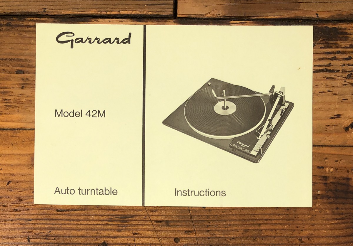 Garrard Model 42M Record Player / Turntable Owners / User Manual *Original*