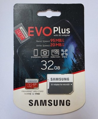 Samsung EVO Plus 32GB microSDHC Karte + SD Adapter UHS-I U1 Class 10 Full HD