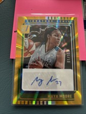 Maya Moore 2025 DONRUSS WNBA Gold Laser Auto 1/10 Minnesota LYNX First On Print