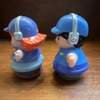 Two Fisher Price Little People Girl & Boy Airline Pilots Traffic Controllers — photo 2