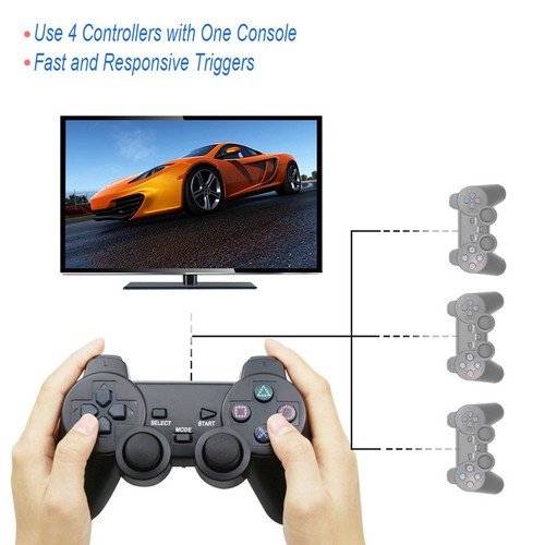 Wireless Game Controller Dual Vibration Gamepad For PlayStation 2 PS2 TV Box - Picture 5 of 15