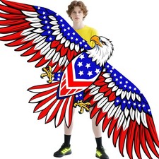 Xida Patriotic Eagle Kites for Adults  Kids Easy to Fly, Large Large, Blue