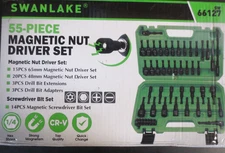 SWANLAKE GARDEN TOOLS 55-Piece Magnetic Nut Driver Set SW66127