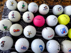 50 Golf Balls Lot -Courses Brands Advertising vtg many different brands READ — photo 2
