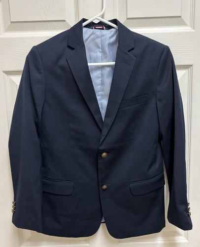 Tommy Hilfiger Boys Youth Size 14 Navy Blue Blazer Sport Coat Jacket