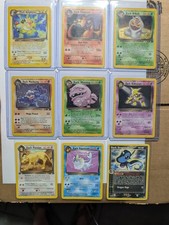 *Todas las cartas dañadas* Lote Pokémon oscuros - Charizard Ampharos Machamp Arbok Wheezing