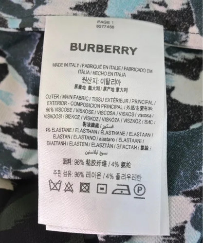 BURBERRY Dress Size: 34 Green x Black x Light Blue All-Over Print LTD From JAPAN - Picture 4 of 12