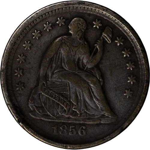 1856 5c Seated Liberty Half Dime ~ VF Details
