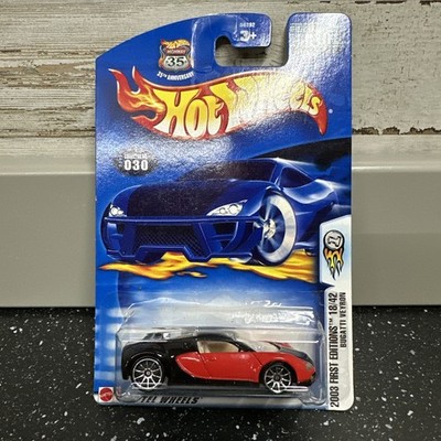 Hot Wheels 2003 #30 First Editions BUGATTI Veyron 18/42 Red and Black New 35th
