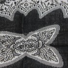 Gray Black and Beige Paisley Boho Fringe Scarf Wrap 20"x80" — photo 5