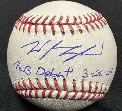 Wyatt Langford Signed MLB Debut Official Major League Baseball