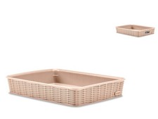 Stefanplast Elegance Rattan Basket Cipria 35x26x6 cm
