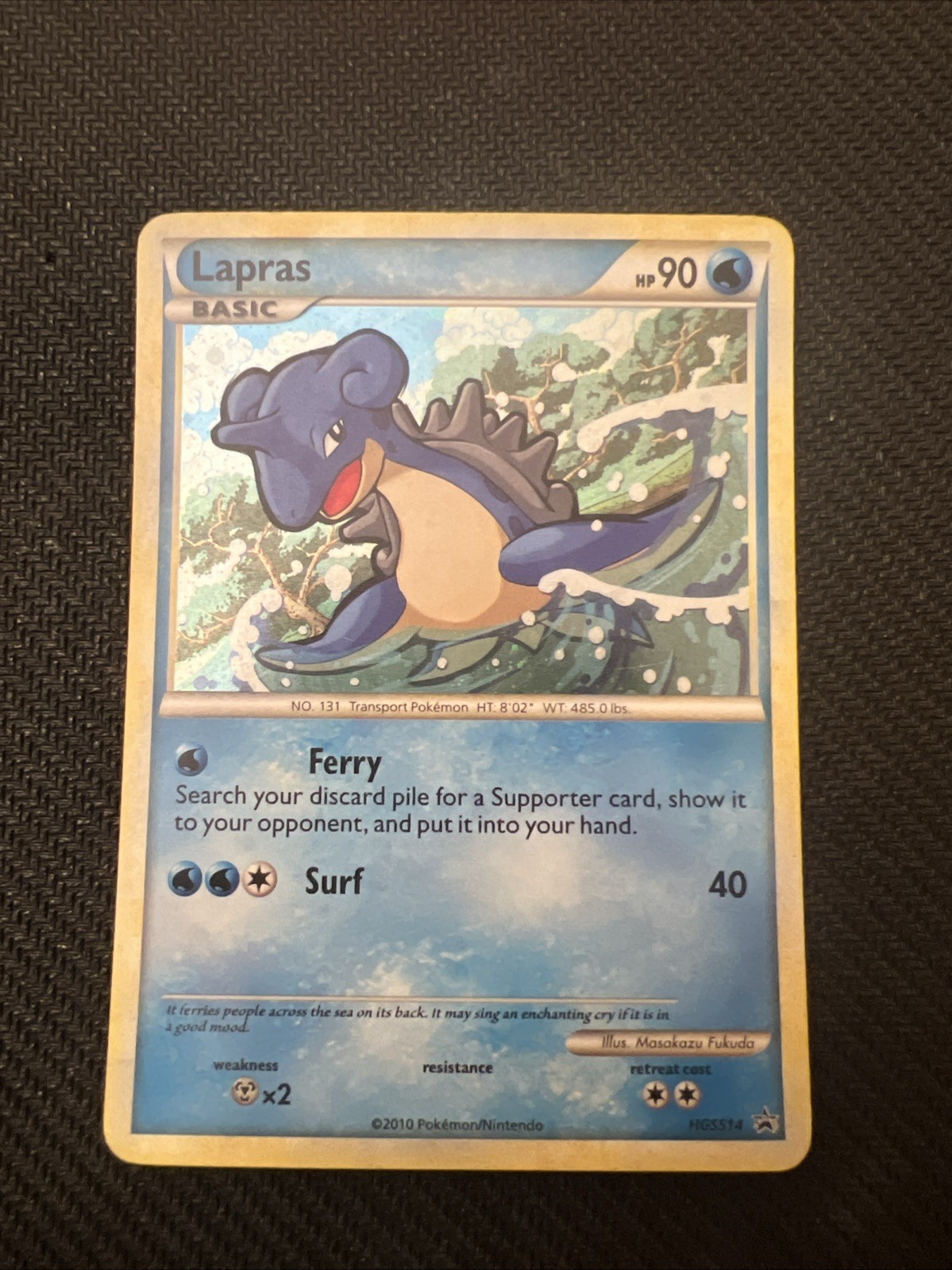Pokémon TCG Lapras HGSS14 Holo Blackstar Promo HeartGold SoulSilver 2010 LP