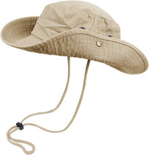 Bucket Hats with String Wide Brim Hiking Fishing UV Sun Protection Safari Unisex