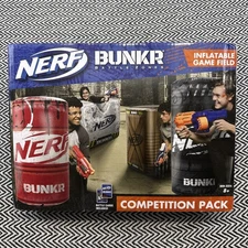 Nerf Bunkr Battlezone Competition Pack of 4 Inflatables & Battle Cards Included