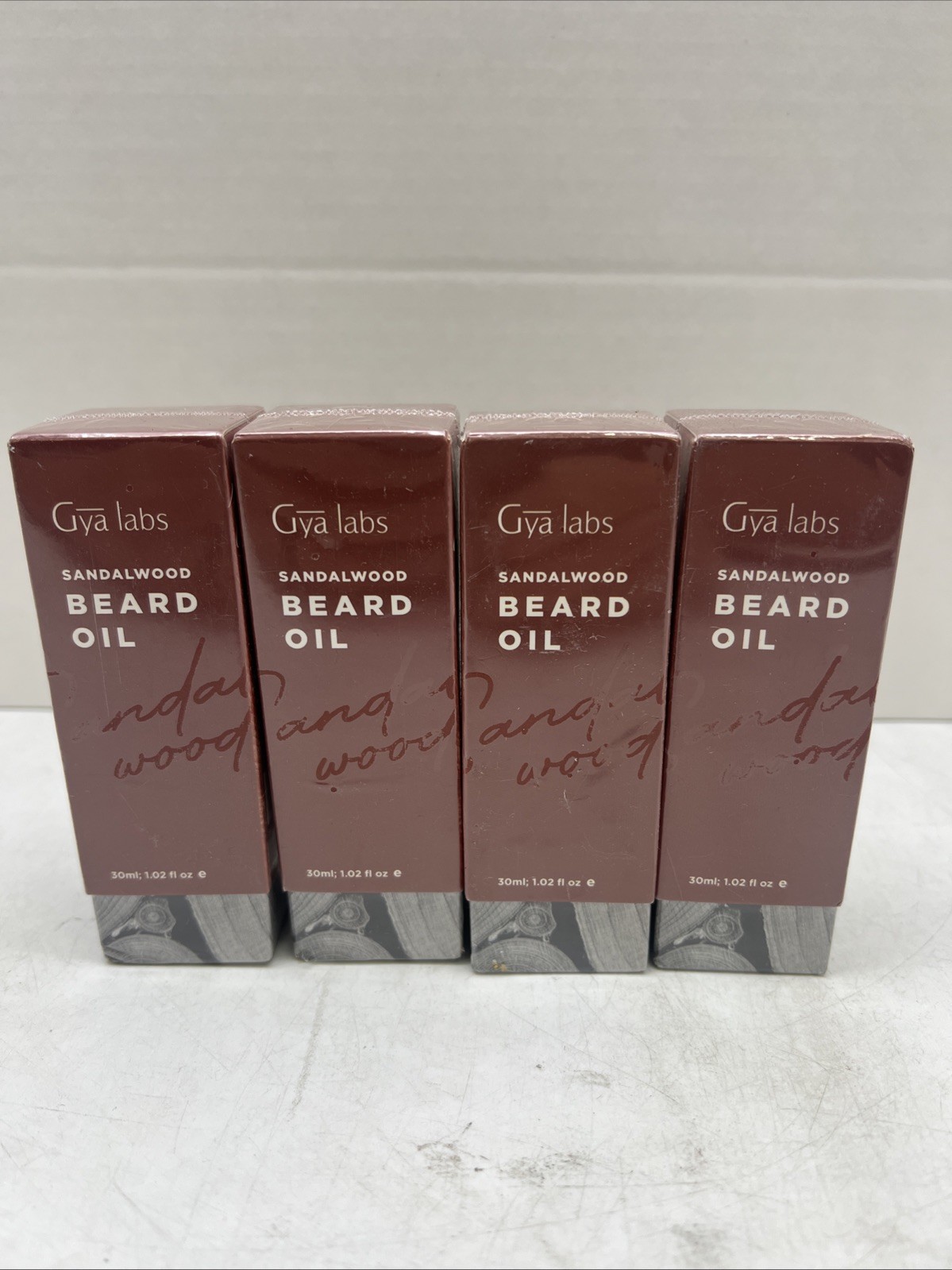 Gya Labs Sandalwood Beard Growth Oil for Men 4-Pack 30ml
