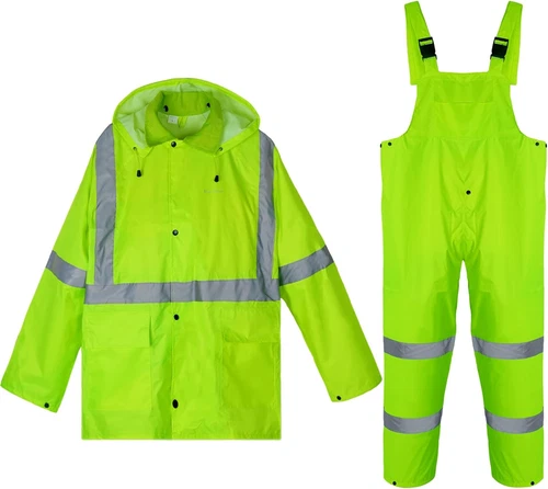 Traje lluvia impermeable reflectante transpirable chaqueta pantalon trabajo - product listing photo
