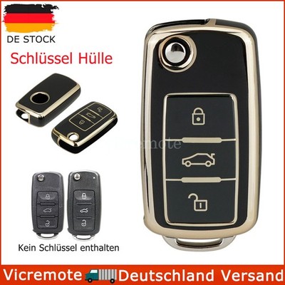 3 Tasten Schlüssel Hülle Für VW Polo Beetle Golf Scirocco Eos Touran T5 Caddy