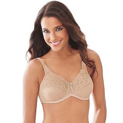 Bali  Tailored Minimizer Lace Trim Bra