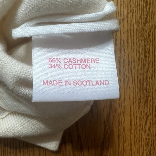 Vintage Pringle Of Scotland Cashmere Blend Skirt Size M Cream Old Money Capsule - Picture 13 of 18