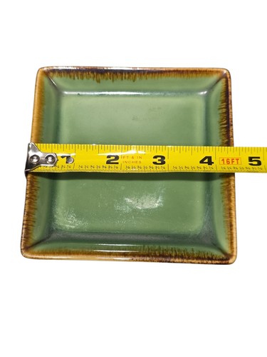Pottery Barn Asian Square Green 3pc Platter & Plates Set Made in Japan Dishware - Picture 5 of 9