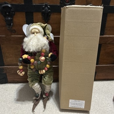 MARK ROBERTS CHRISTMAS SANTA FAIRY Elf Candy Garland W/box & Tag 18 
