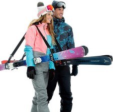 Ski Strap Pole Carrier - 2 Sets for Easy Ski Gear Transport - Adjustable Size