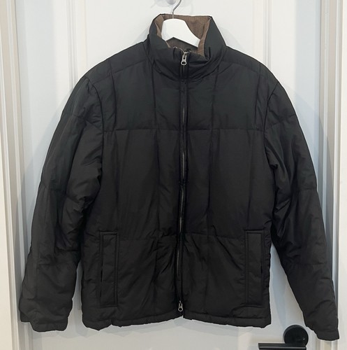Vintage Eddie Bauer Black Goose Down Quilted Puffer Jacket Men’s S