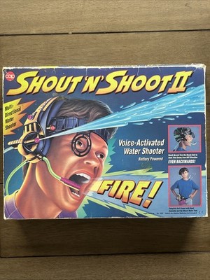 Vintage 1994 Shout  N  Shoot II Voice Activated Water Shooter Toy - New Open Box