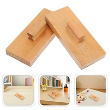 4 Pcs Music Toy Castanets Instruments Wood Sanding Block Shaker Percussion