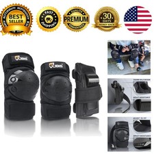 Adult  Kids Knee Pads Elbow Pads and Wrist Guards for Inline Skating, Roller...