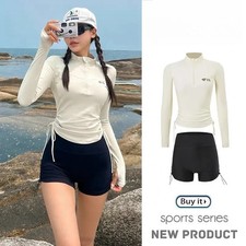 Swimwear Sports Style Long Sleeved Sunscreen Fashion Two-piece Set Women Conserv