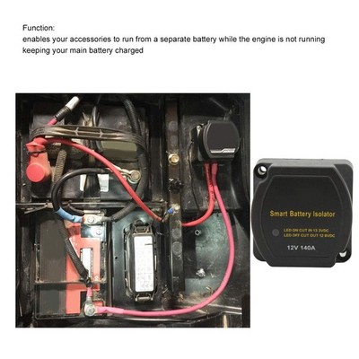 Dual Battery Isolator Kit 140 AMP 12V High Low Voltage Protection Voltage