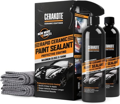 CERAKOTE Rapid Car Ceramic Coating Paint Sealant Spray Kit,Maximum Gloss & Shine