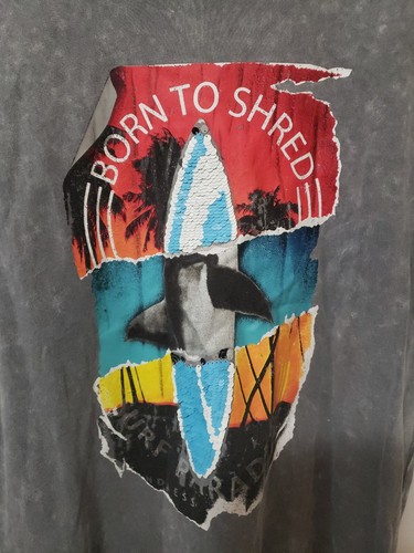 Boy's Wonder Nation Born to Shred Surf Paradise Gray T-Shirt Youth Size XXL (18) - Picture 2 of 9