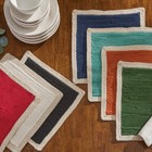 Dune Placemat Set Pick from 8 Country Colors 15x15 Set of 4 Rustic Texture Park