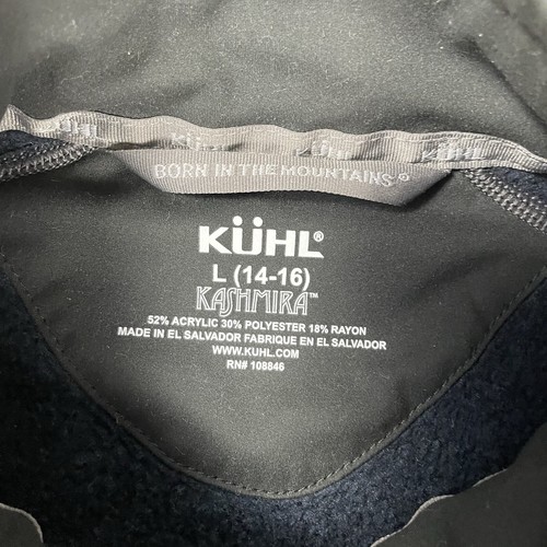 Kuhl Kashmira 1/4 Zip Fleece Sweater Youth Size L (14-16) Navy Blue Hike Thermal - Picture 4 of 10
