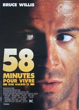 DIE HARD 2 - WILLIS / HARLIN / PLANE / AIRPORT-REGULAR SMALL FRENCH MOVIE POSTER