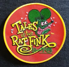 OFFICIALLY LICENSED ED "BIG DADDY" ROTH TALES OF THE RAT FINK HOT ROD PATCH RED
