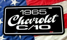 1965 Chevrolet C10 Pickup Truck License Plate Tag 65 Chevy Half Ton Shortbed