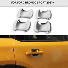 Chrome Door Handle Bowl Protector Cover Trim Bezels for Ford Bronco Sport 2021+
