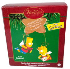Carlton Cards Heirloom Ornament 2002 Springfield Elementary Simpsons Christmas