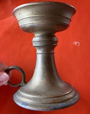 Mosiężny świecznik / świecznik z uchwytem na palce