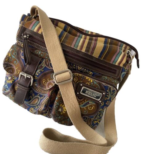 Relic By Fossil Canvas Crossbody Messenger Bag Pai