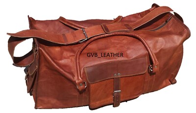 Herren Echtleder Weltweite Reise-Duffel Weekender Tragetasche Vintage Gepäck