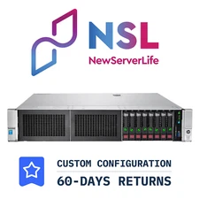 HP ProLiant DL380 Gen9 8SFF 2x E5-2667v4 3.2GHz =16 Cores 256GB P440AR 4xRJ45